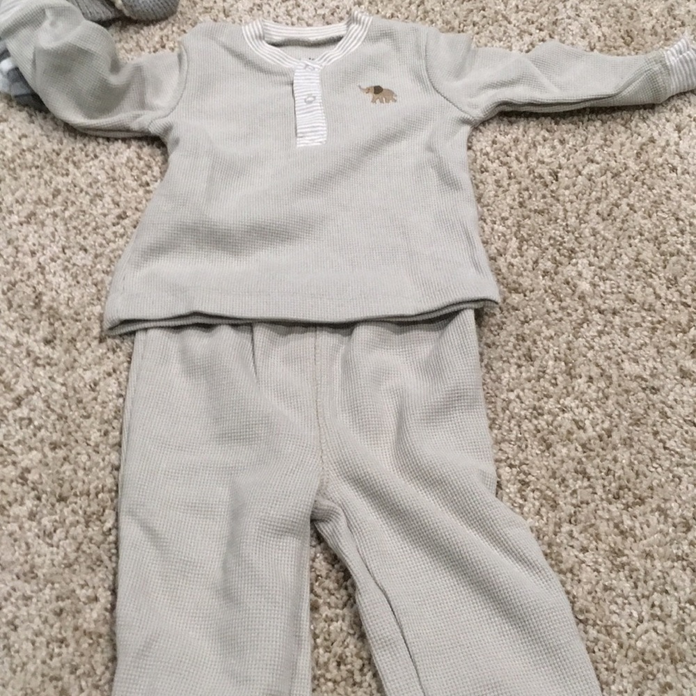 Carters tan waffle knit set